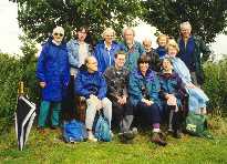 A group of family and friends on the seat